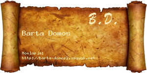 Barta Domos névjegykártya